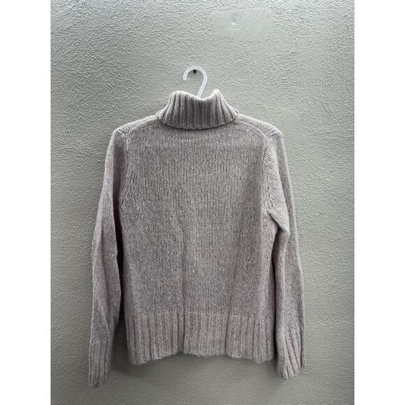 L.L. Bean Womens Sweater Size Medium Purple Knit Turtleneck Wool Blend - Picture 6 of 10